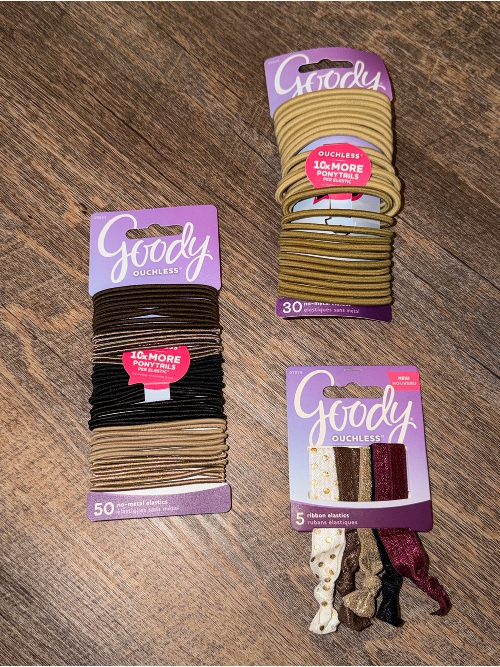Goody Ouchless Elastic Hair Ties - Assorted Neutral Colors